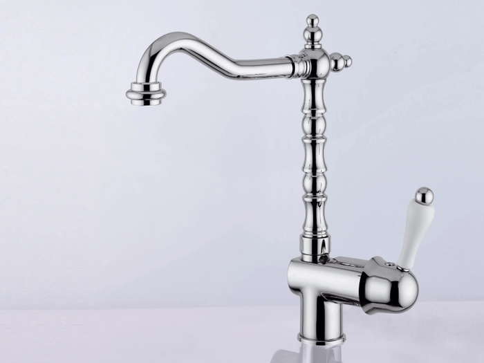 PRAGAMIX - PRAGAMIX CRYSTAL - F7527A - Countertop single handle washbasin tap with adjustable spout _ Rubinetteria Giulini